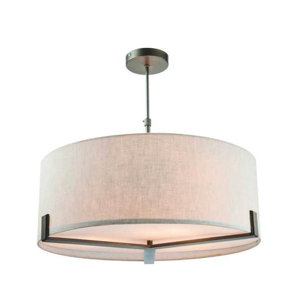 Regulowana lampa wisząca Hayfield 72635 Endon abażur beżowy brązowy