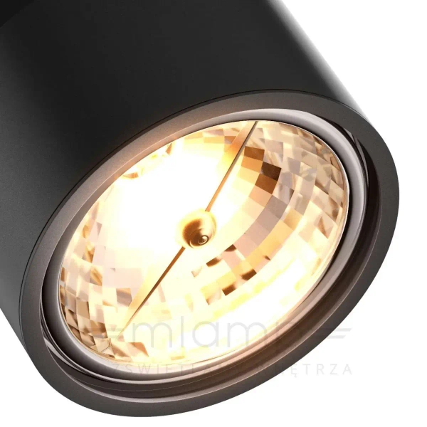 Spot LAMPA sufitowa LOMO 20001-BK-N Zumaline metalowa OPRAWA tuba czarna