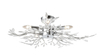 Nasufitowa lampa Flash 68541-5 do salonu listki chrom