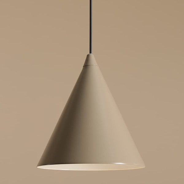Stożkowa lampa wisząca Form 1108G17 Aldex nad wyspę kuchenną beżowa