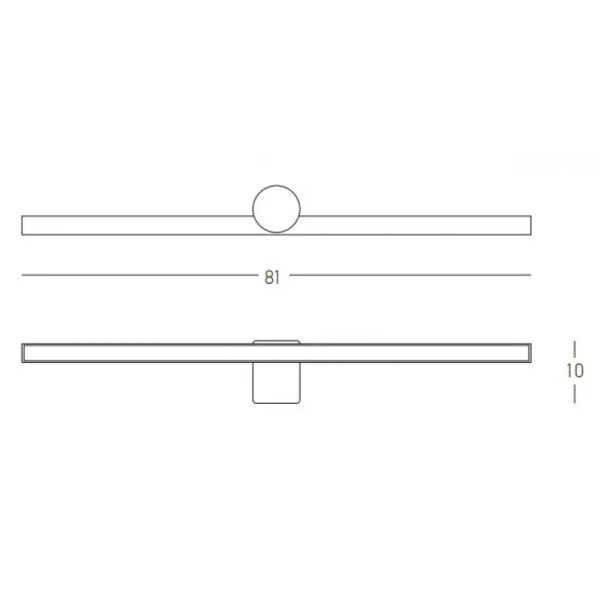 Podłużna ścienna lampa 22125 LED 17W 3000K nad lustro IP54 czarny