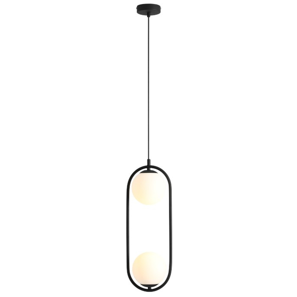 Lampa wisząca loft RIVA 1086H1 metalowy pierścień kule do kuchni białe