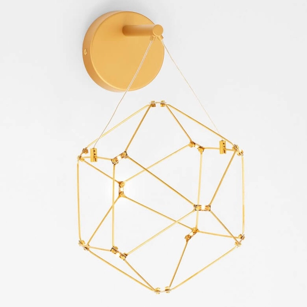 Przyścienna lampa ASIS LE44325 LED 6W 3000K geometryczna złoty