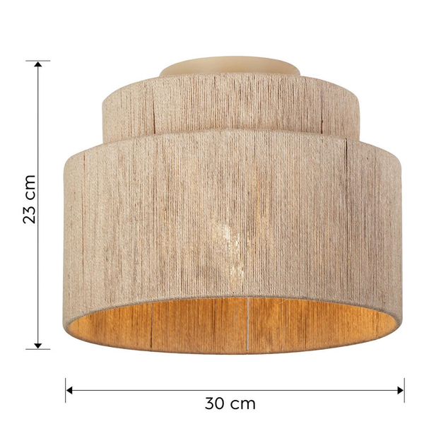 Rustykalna lampa sufitowa SMILLA 666800136 japandi beżowa czarna