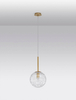Lampa wisząca CABRAL LE42905 Luces Exclusivas szklana kula crystal złota