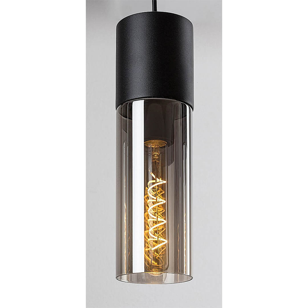 Potrójna lampa wisząca RONNO 72053 szklana loftowa przydymiona czarna