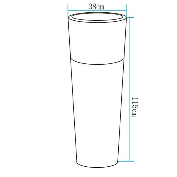 Stojąca lampa zewnętrzna donica Flower ES-FL024 LED 5W RGBW IP65 tuba biała
