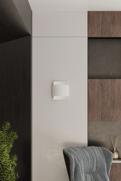 Kinkiet futurystyczny Hestia SL.0980 Sollux na korytarz biały