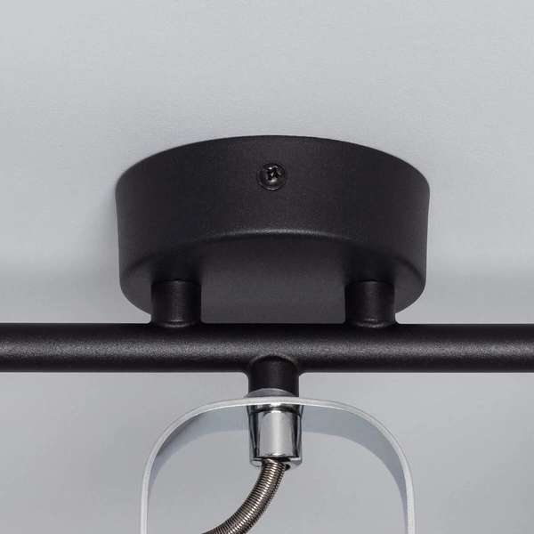 Regulowana lampa sufitowa Retro ABR-RRH-C-3XGU10 Abruzzo czarny srebrny