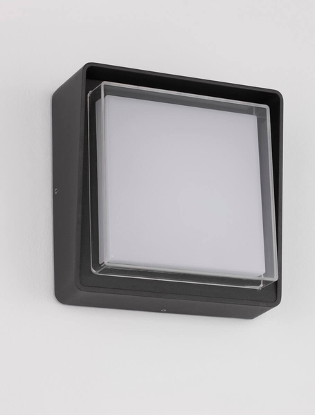 Elewacyjna lampa kwadratowa PAPANTLA LE71516 LED 10W 3000K grafitowa