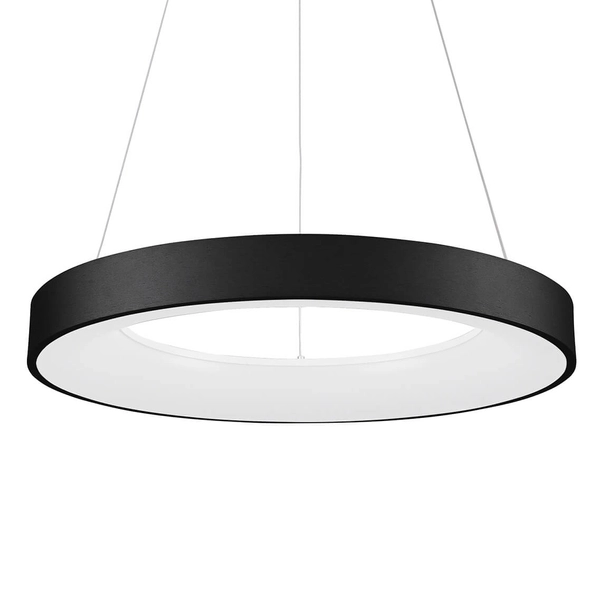 Okrągła lampa wisząca Giulia LED 50W pierścień czarny