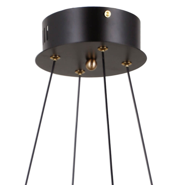 Jadalniana lampa wisząca Alani PND-34375-4-BK LED 96W 3000K czarny złoty