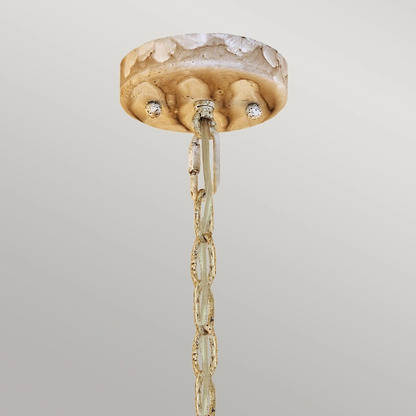 Dekoracyjna lampa wisząca Trellis FB-TRELLIS-P Elstead beżowa srebrna