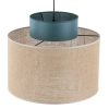 Ekologiczna zwisająca lampa Duo 3256 tuba z naturalnej juty zielony