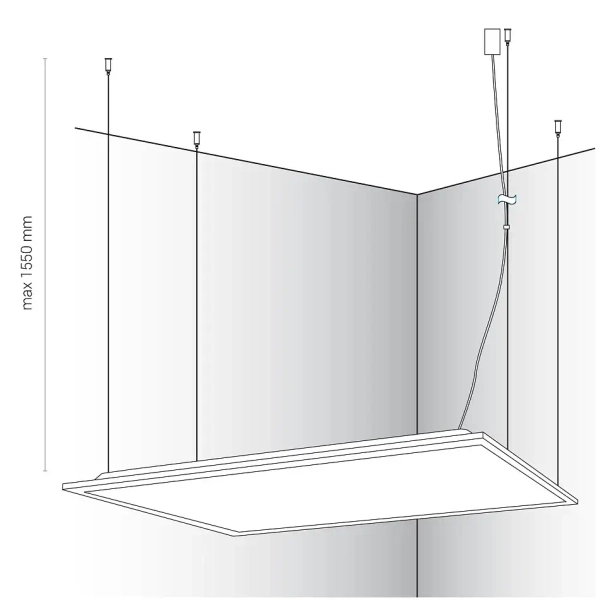 Sufitowa lampa kwadratowa CL ITAKA 8460 LED 40W 3000K biała