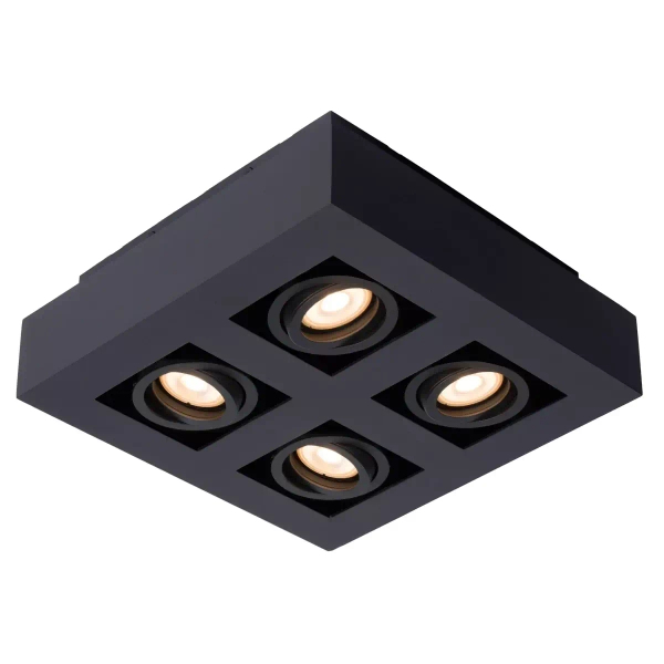 Kwadratowa lampa sufitowa XIRAX 09119/21/30 Lucide z regulacją czarna