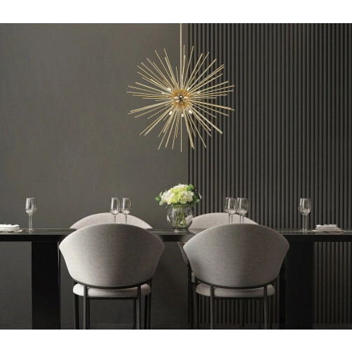 Lampa wisząca rurki URCHIN P0491-09C-F7DY gwiazda nad stół złoty