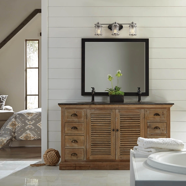 Łazienkowa ścienna lampa Ashland Bay QN-ASHLANDBAY3-PC-BATH Quintiesse IP44 chrom