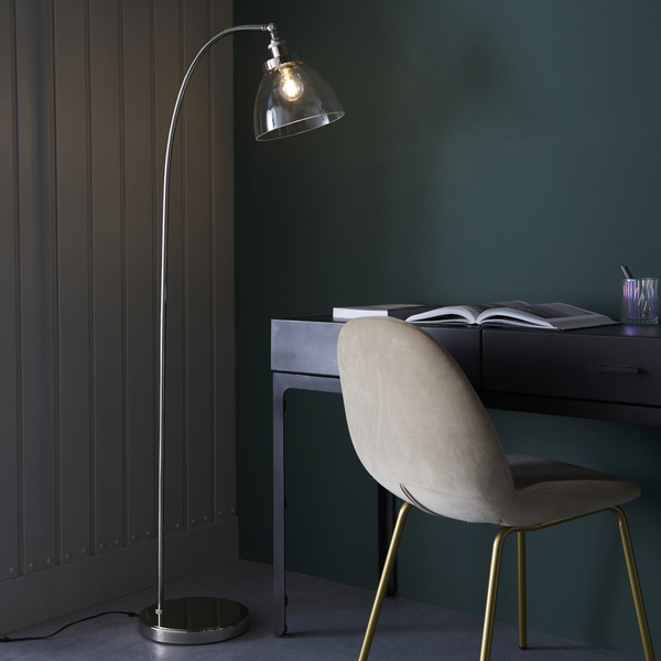 Podłogowa lampa salonowa L&-197591 Light& regulowana nikiel