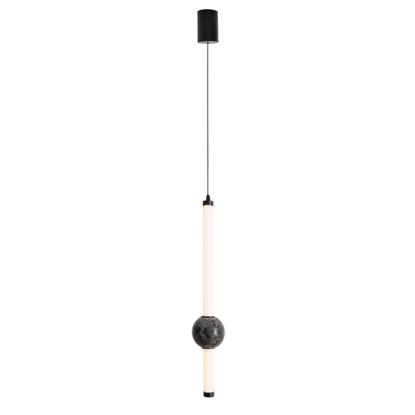 Wisząca lampa kamienna VERDES P0611 LED 10W 3000K tuba czarna