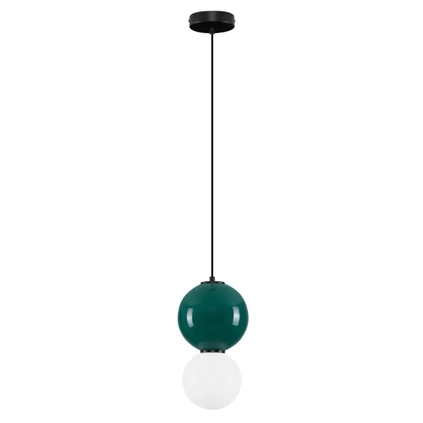 Porcelanowa lampa wisząca kula JORELIA LE45253 LED 6W 3000K zielona biała