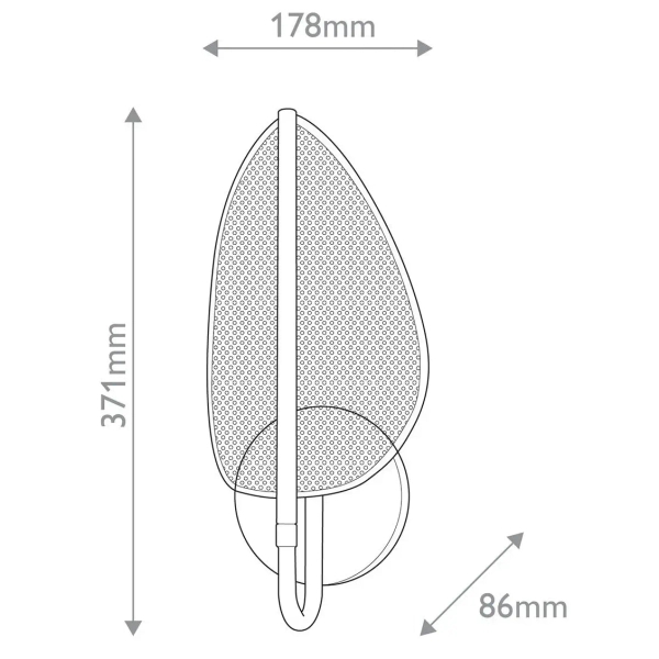 Ścienna lampa art. deco Floriana QN-FLORIANA-1W-NBR 9W 2918K mosiądz