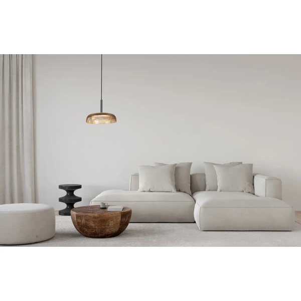 Klasyczna lampa wisząca Colle PND-48529-BK-YLL LED 12W 3000K złota