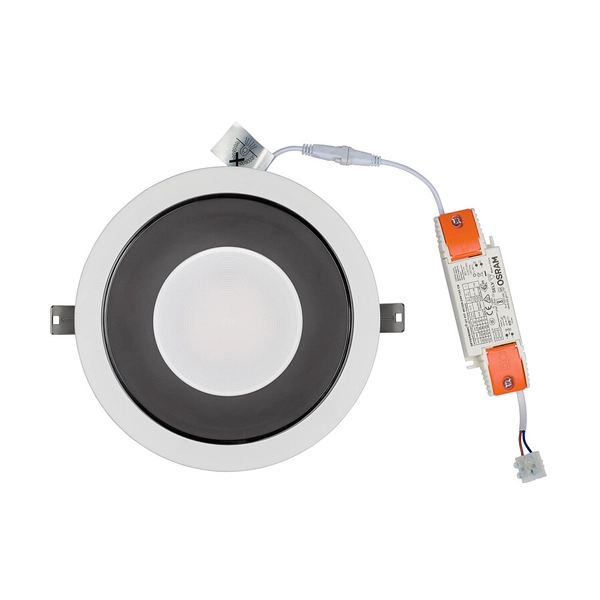 Wpust LAMPA sufitowa KEA 8768 Nowodvorski metalowa OPRAWA łazienkowa LED 40W 3000K okrągła IP44 biała