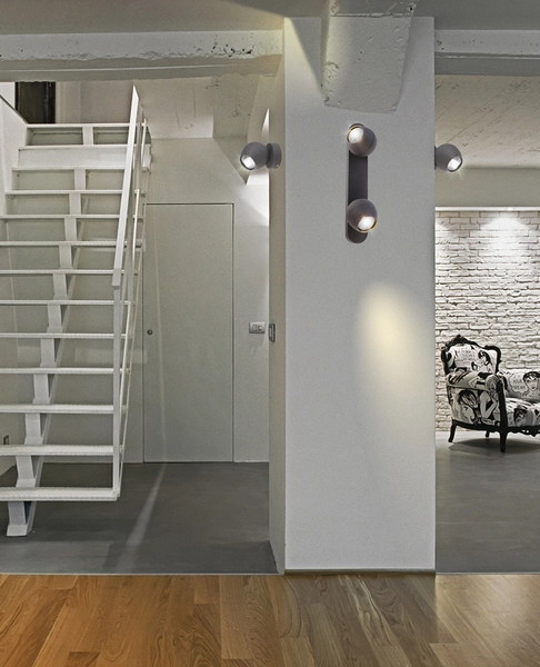 2-punktowa lampa sufitowa Pera AZ1248 Azzardo do kuchni metalowa szara