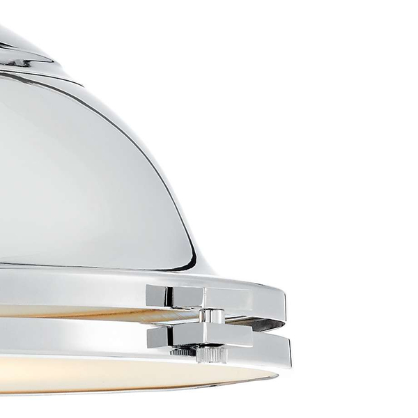 Industrialna LAMPA wisząca NAUTILIUS L 10263103 Kaspa okrągła OPRAWA metalowy ZWIS na łańcuchu chrom