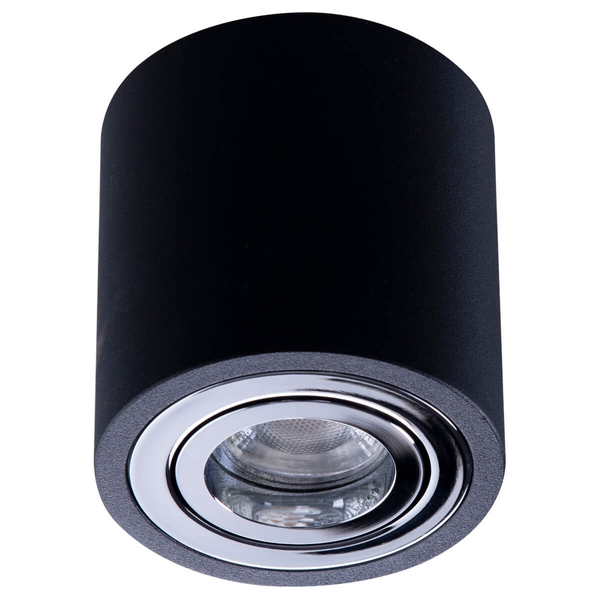 Kierunkowa lampa sufitowa Brant AZ2929 okrągła czarna chrom