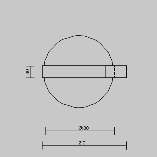 Kulisty kinkiet ścienny Misterio MOD379WL-L6B2.7K LED 6W 2700K kula czarny