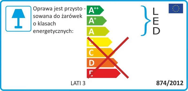 LAMPA wisząca LATI 307583 Polux metalowa OPRAWA listwa ZWIS tuby czarne