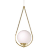 Kropla LAMPA wisząca Neve K-4776 Kaja modernistyczna OPRAWA szklane kule ZWIS na listwie złoty biały