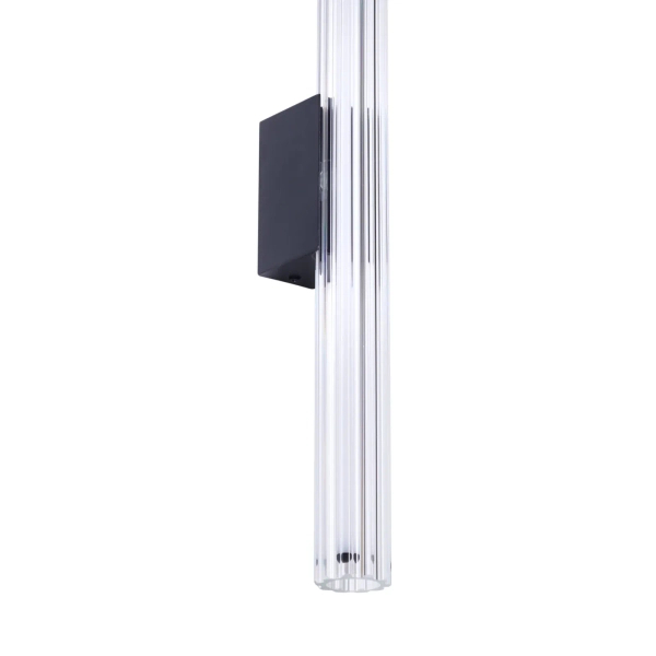 Ścienna lampa transparentna czarna VERTI LED 9W 3000K góra-dół ST-HC-D14-H500