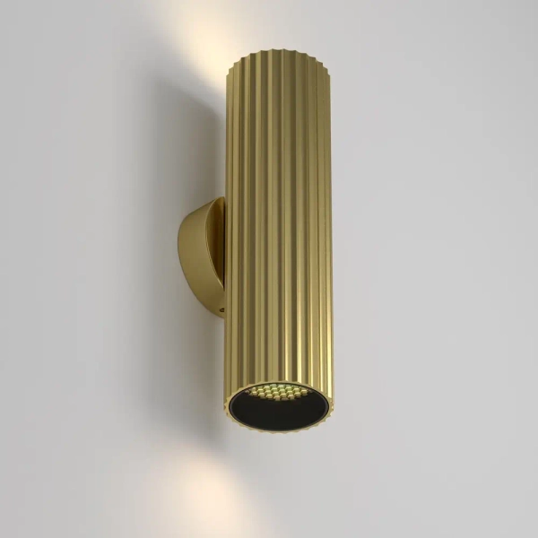 Industrialny kinkiet sufitowy Calipso C106WL-02-GU10-BS mosiądz