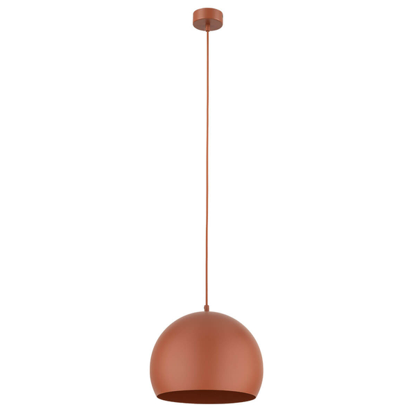 Wisząca lampa Zoe 10175 do przedpokoju kopuła metalowa ceglana