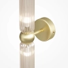 Ścienna lampa góra-dół Antic MOD302WL-02CG1 szklana tuby złote bursztynowe