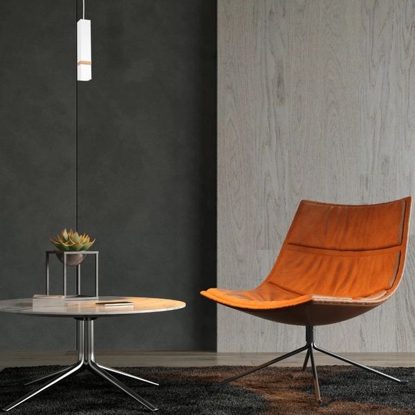 LAMPA wisząca VIDAR MLP5408 Milagro metalowa OPRAWA prostokątny ZWIS skandynawski biały