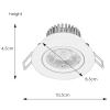 Downlight sufitowy 3 sztuki Hera 106210 IP44 LED 3,6W 3000K oczko biały