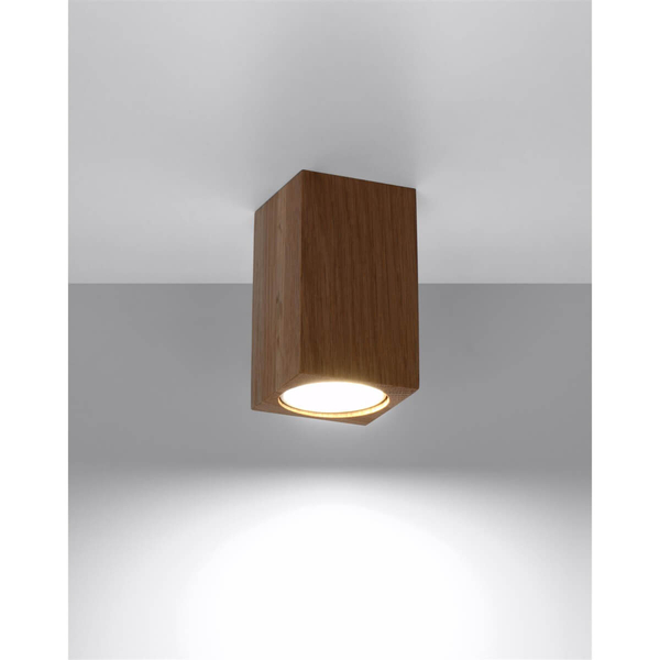 Drewniany downlight sufitowy SL.1040 prostokątny do jadalni
