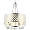 LAMPA wisząca Verno Cromo Orlicki Design metalowa OPRAWA ażurowy zwis chrom kremowy