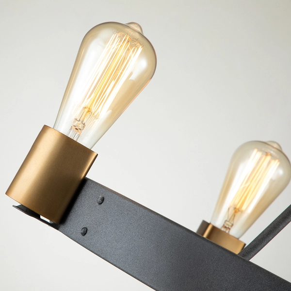 Żyrandol wiszący QN-SILAS-4P-DZ minimalizm czarny złoty