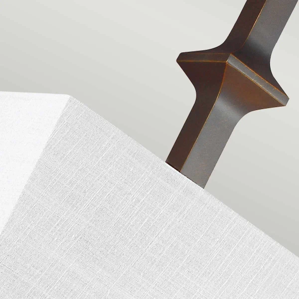 Kinkiet LAMPA ścienna Teva FE-TEVA1-ANBZ Elstead FEISS abażurowa OPRAWA klasyczna prostokątna brąz biała