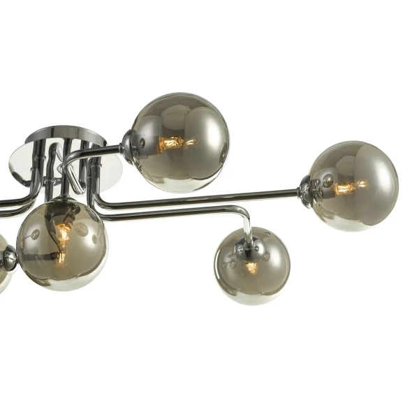 Lampa sufitowa okrągła Reyna REY3450-01 kule chrom przydymione