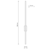 Podłużna lampa ścienna Flash 6411 LED 24W 3000K drewniana czarna