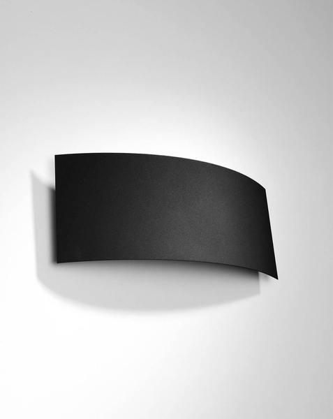 LAMPA ścienna SL.0937 półokrągła OPRAWA kinkiet metalowy czarny