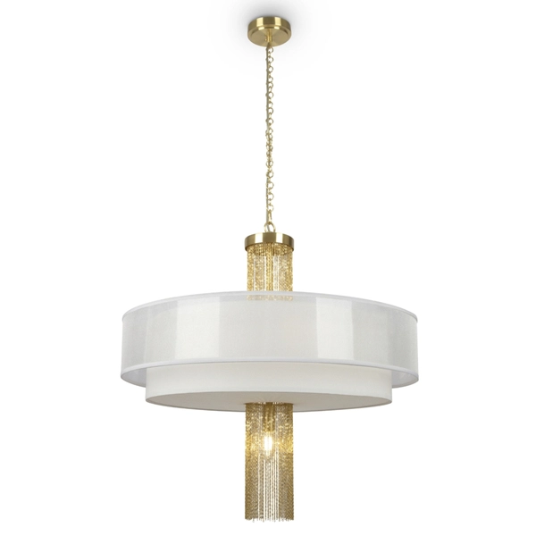 Lampa wisząca glamour Impressive MOD151PL-05G łańcuchy złote