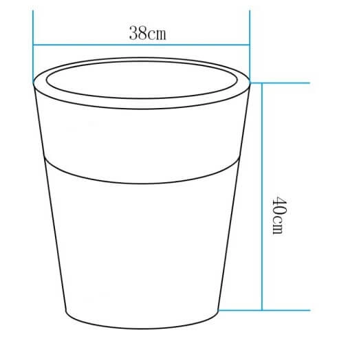 Owalna lampa stojąca Flower ES-FL022 Step LED 5W RGBW IP65 donica biała