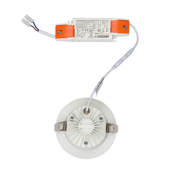 Wpust LAMPA łazienkowa KEA 8773 Nowodvorski okrągła OPRAWA sufitowa LED 20W 3000K metalowa IP44 biała